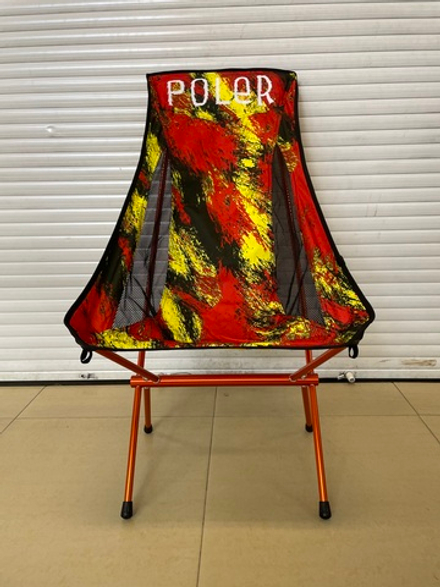 Кресло туристическое POLER STOWAWAY CHAIR - Fire red складное, высокая спинка, до 120 кг. Под заказ.