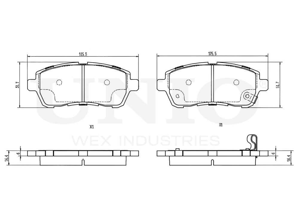 Колодки тормозные диск. передние UNIO BRP-20059