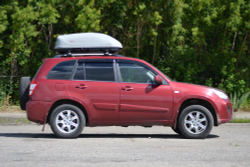 Бокс-багажник на крышу Аэродинамический "Turino Compact" ДВУСТОРОННЕЕ открывание 360л