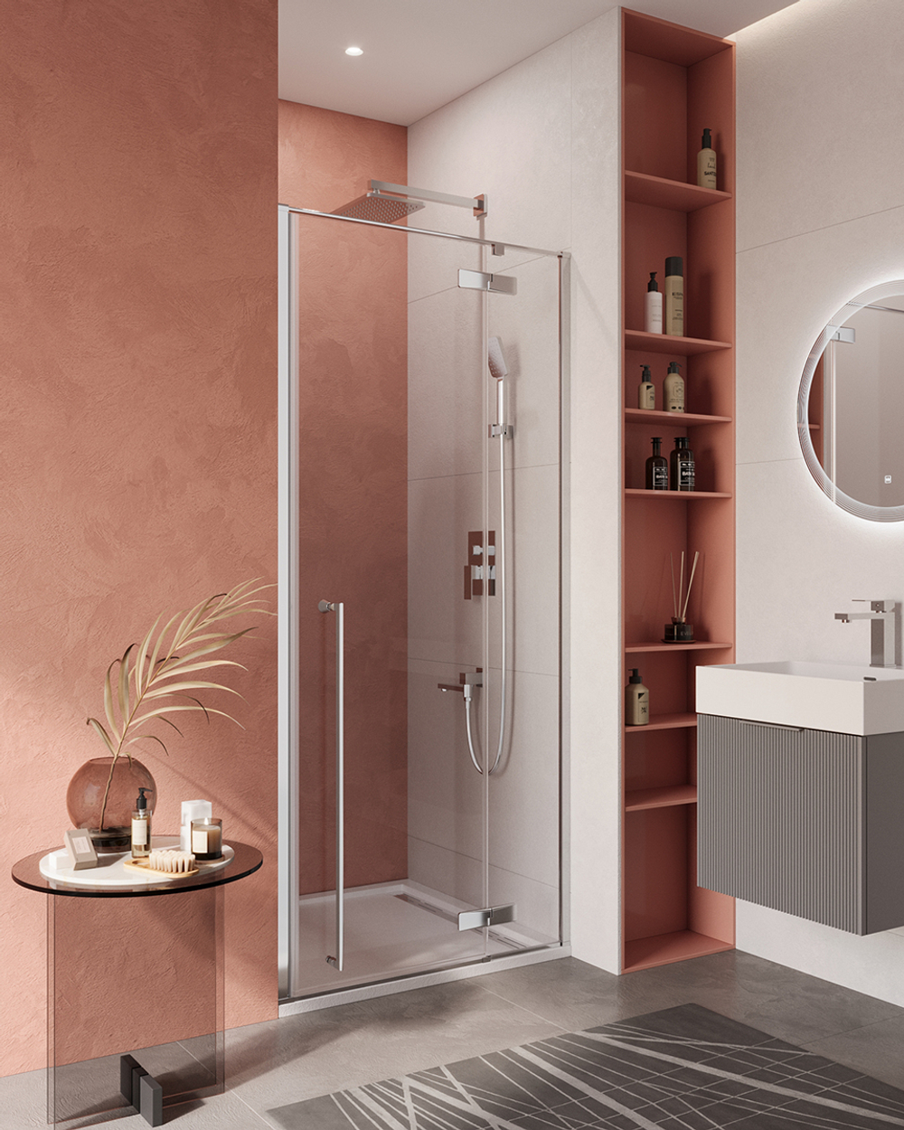 Душевая дверь Cezares LINER-B-12-100-C-Cr-R, 100х195, правосторонняя, профиль хром, прозрачное стекло