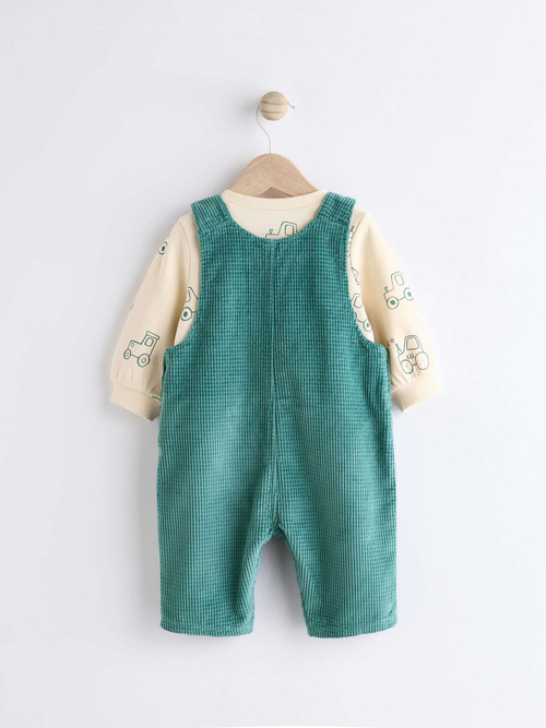 Боди и вельветовый комбинезон в комплекте для малышей Next Q96-665, Бирюзовый