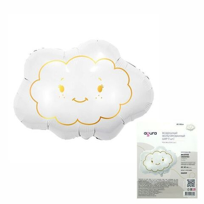 Р Веселое облачко, в упаковке, фольгированный шар  26"/66 см