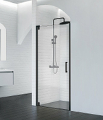 Душевая дверь BelBagno Marmi 90 MARMI-B-1-90-C-NERO профиль Черный стекло прозрачное