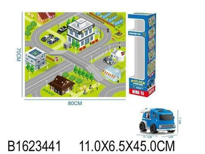 Коврик игровой с машиной, коробка MY1401