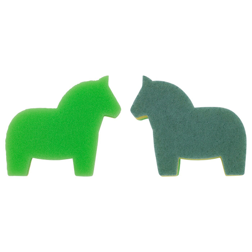 Губка IKEA SNABBAKAT (СНАББАКАТ), Зеленый, 4х13х11 см