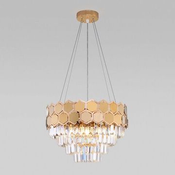 10124/5 / подвесной светильник / золото/прозрачный хрусталь Strotskis