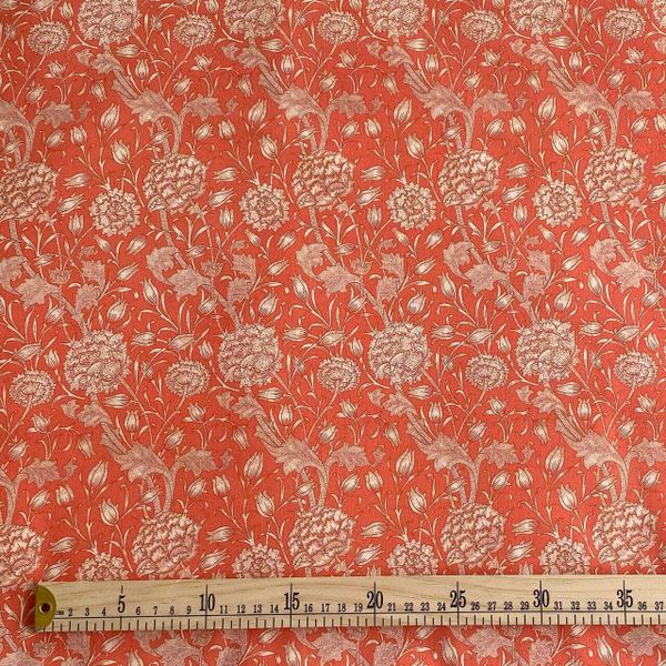 У. МОРРИС, WANDLE оранжевый, 100% хлопок Handmade Fabrics 4
