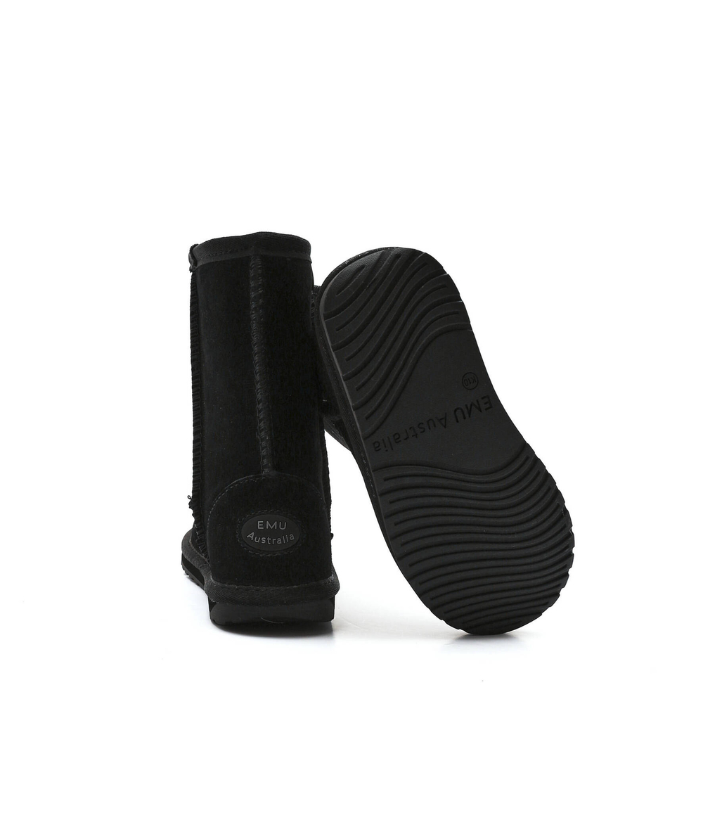 Кожаные угги wallaby lo EMU Australia - черный(K10102)
