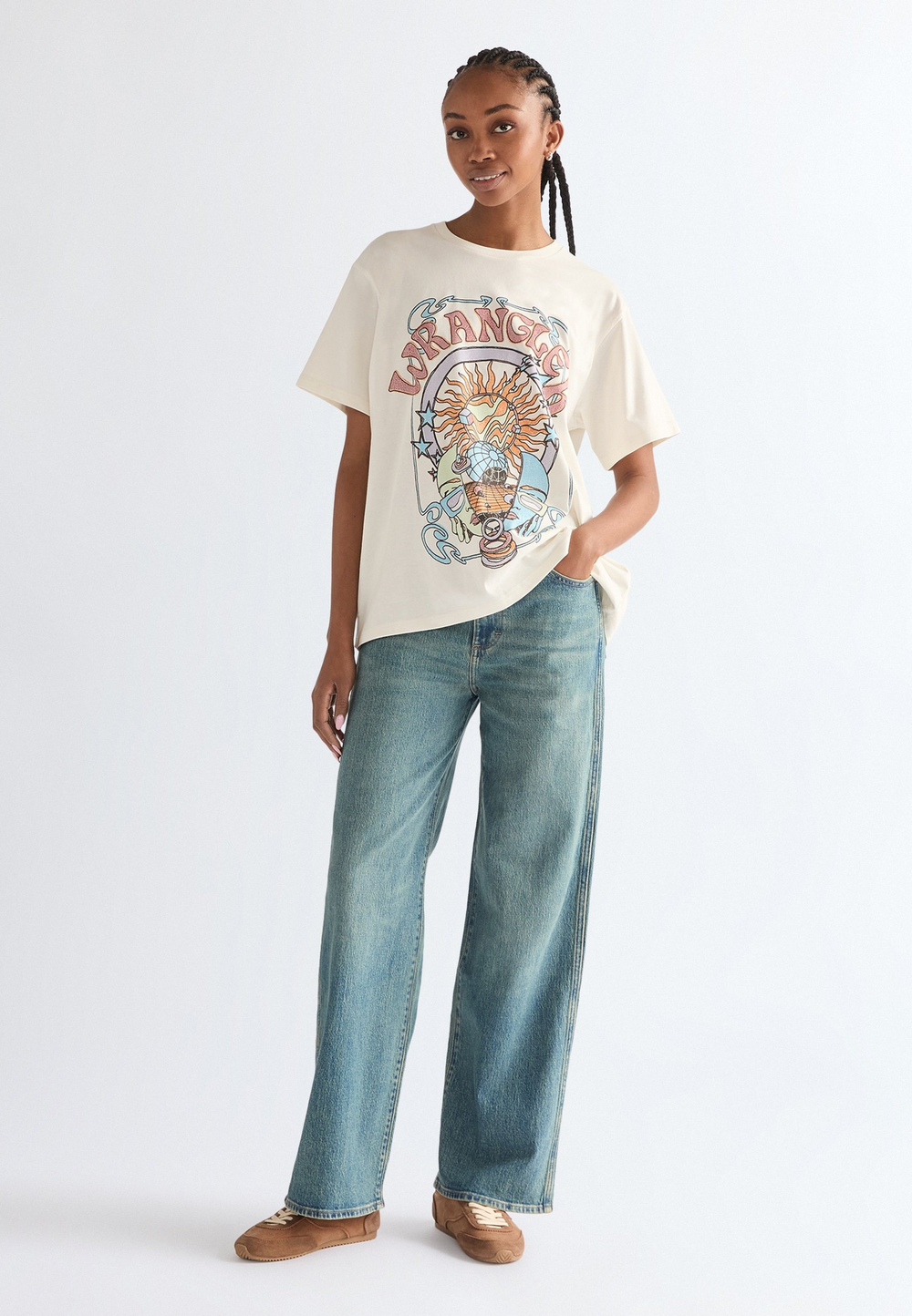 Футболка женская WRANGLER GIRLFRIEND TEE WORN WHITE