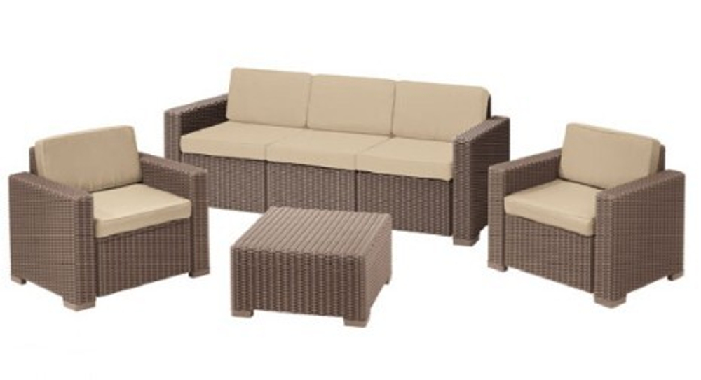 Комплект мебели Калифорния сет (California 3 seater set) капучино