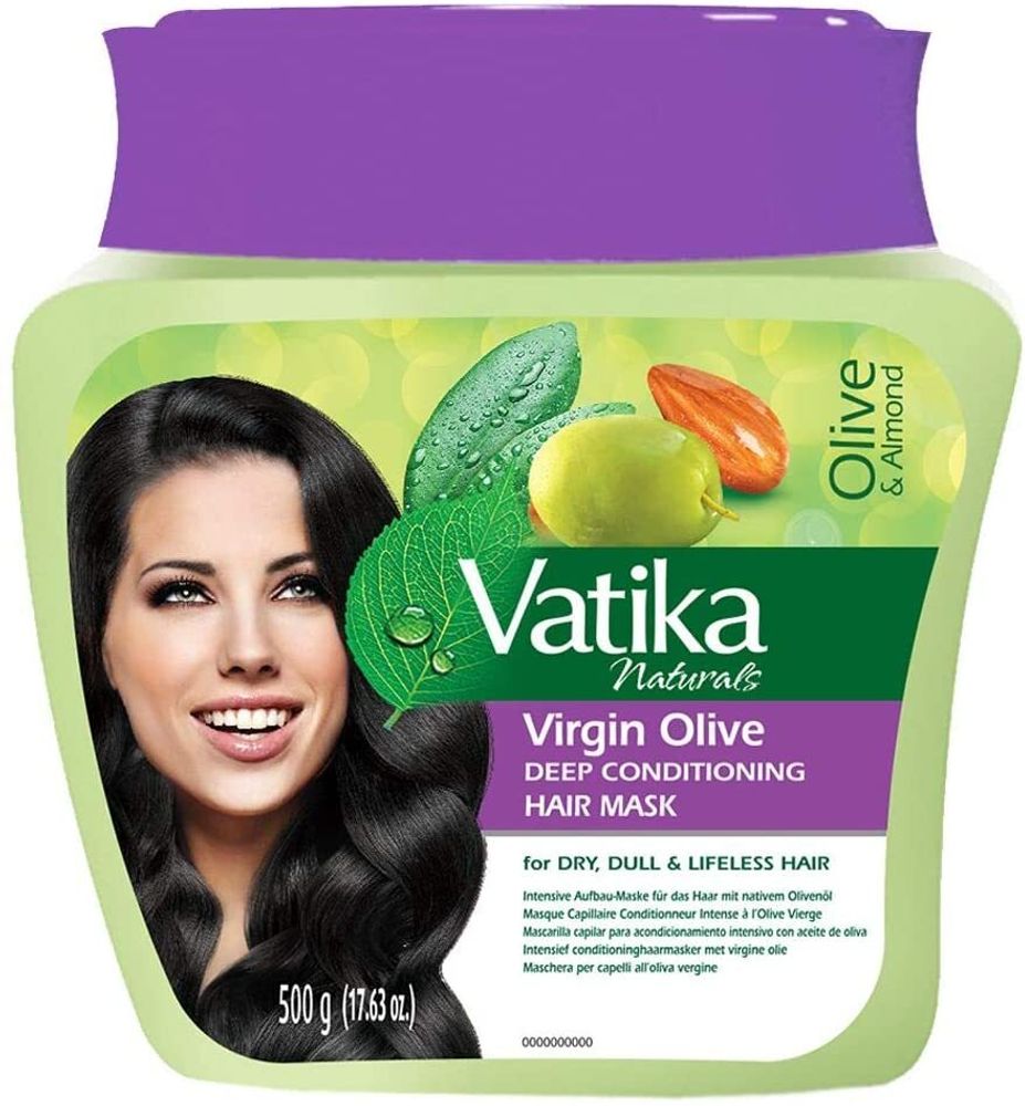 Маска для волос Dabur Vatika Olive Almond Hot oil Treatment Nourishing Олива, миндаль, хна 500 г