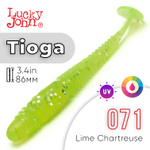 Виброхвост съедобный Lucky John Tioga 3.4" (86мм), 6шт/уп