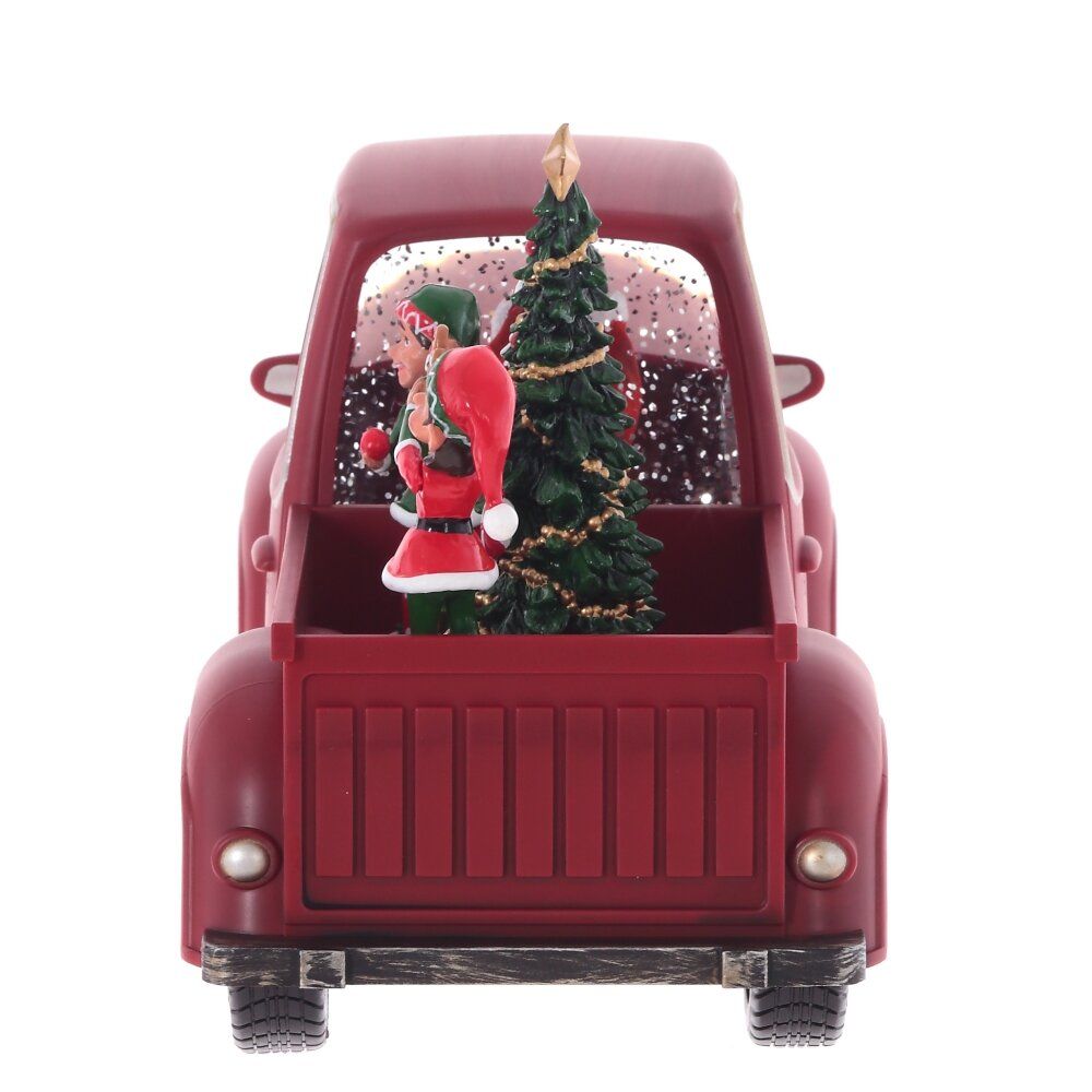 GAEM Изделие декоративное "Дед Мороз на машине" (подсвет, вьюга, муз, AA х3 н/п +USB), L28 W12 H17 см