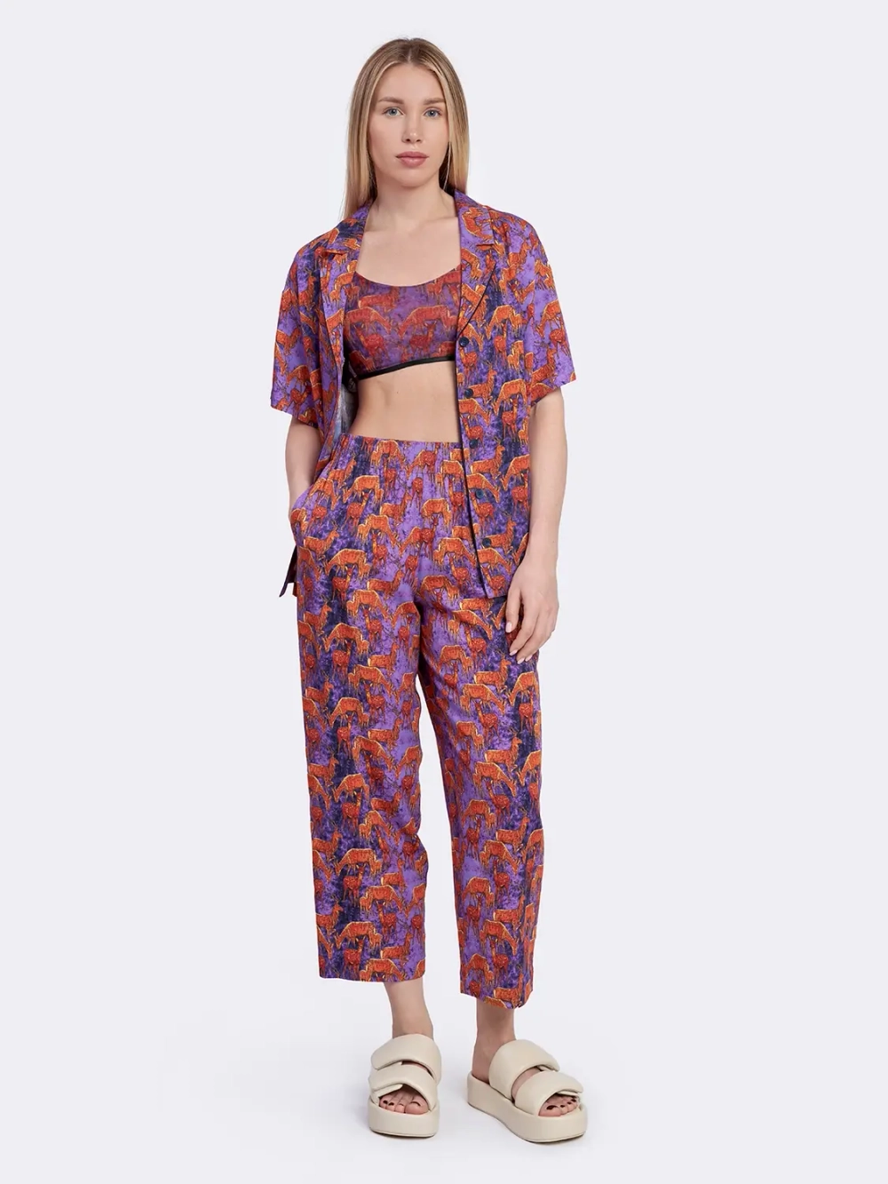 Рубашка пижамная с принтом OLA OLA