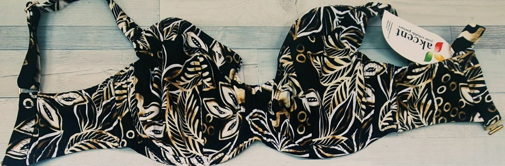 Пляжный лиф с мягкими чашками и красивым цветочным рисунком (Размер: 90F) (Цвет: разноцветный)