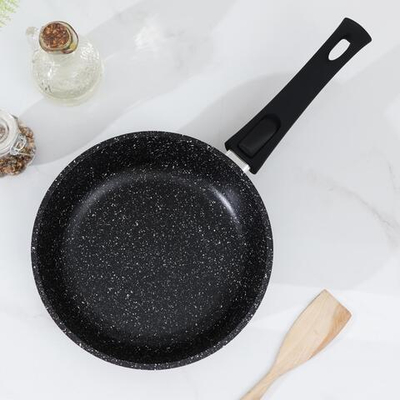 Сковорода Доляна «Элит», d=22 см, съёмная ручка, стеклянная крышка, антипригарное покрытие (Цвет: не задано)