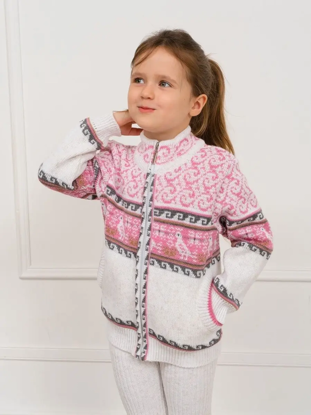 Кофта - бомбер вязаная