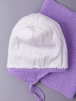 Шапка для девочки осенняя вязаная и снуд