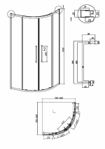 Душевой уголок Grossman Cosmo 301.K33.02.8080.21.10 80x80 стекло тонированное/профиль черный матовый