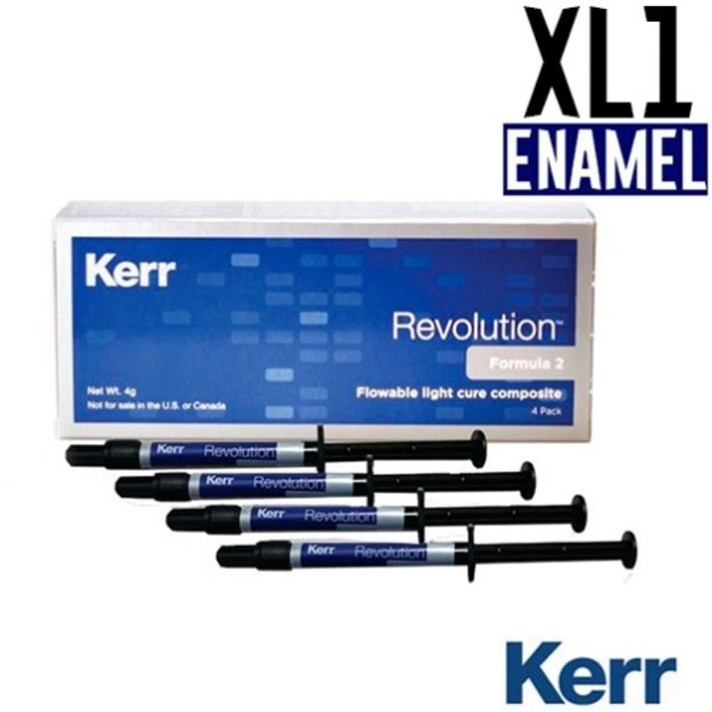 Revolution Formula 2, Эмаль XL1 (4 шприца по 1гр + 20 насадок), жидкий композитный материал