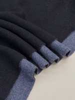 Трикотаж шерстяной Paul&Shark x Loro Piana double темно-синий/голубой