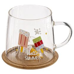 GAEM Кружка с крышкой 320 мл, L7 W7 H8 см, 4в.