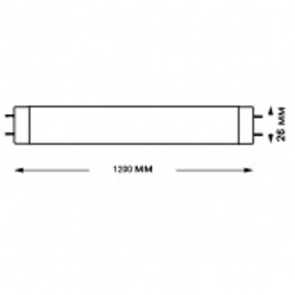 Люминесцентная линейная лампа T8 F 18W GREEN G13 зеленая 590mm Sylvania 0002562