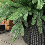 Корзина под ёлку из ротанга с чехлом