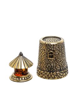 AM-1774 Наперсток «Маяк» (латунь, янтарь)