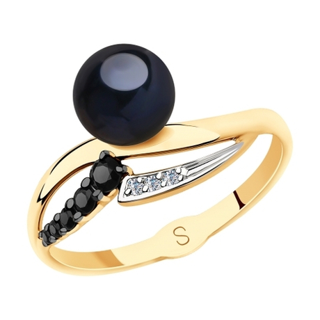 Кольцо из золота с жемчугом