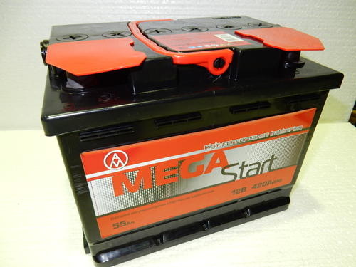 Аккумулятор 55 АПЗ MegaStart п.п. L+ (Курск)