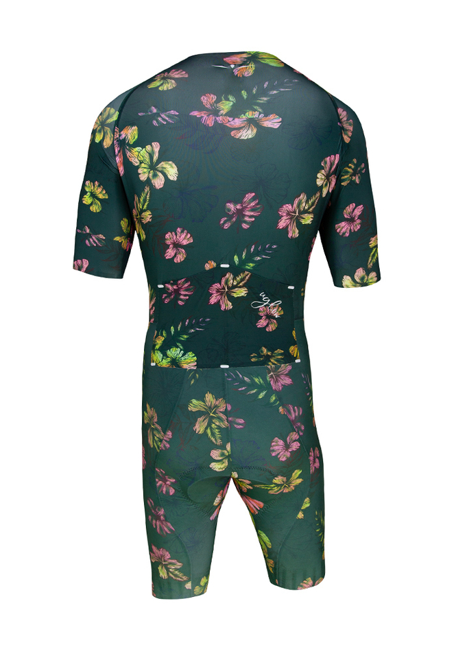 ВЕЛОКОСТЮМ SPEED TT SUIT | HIBISCUS FLORAL DARK GREEN