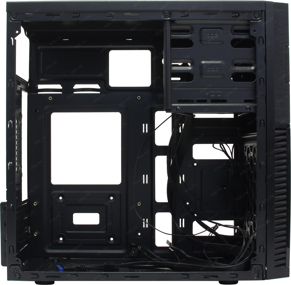 Корпус Minitower Aerocool &lt;CS-105 Blue&gt; MicroATX без БП, с окном
