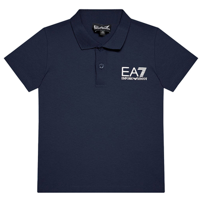 Футболка для мальчика теннисная EA7 Boys Jersey Polo Shirt - navy blue