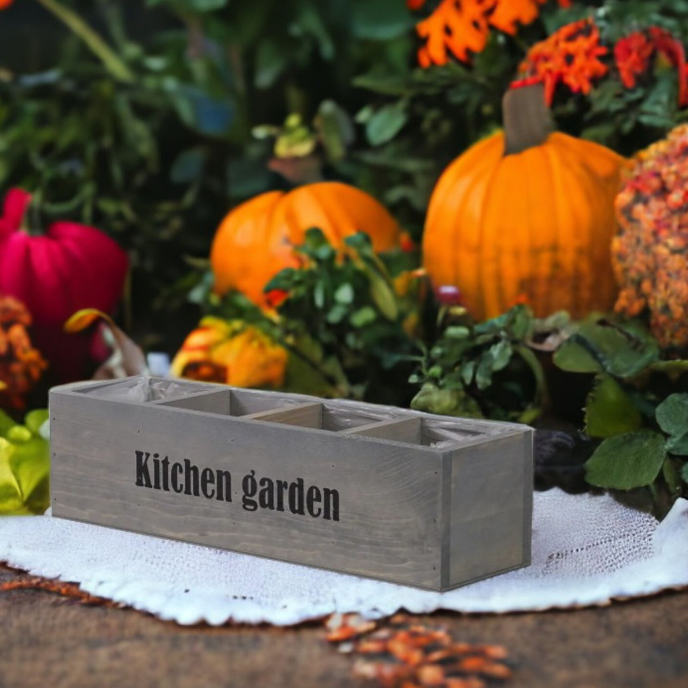 Органайзер для кухни и сада Флоутард, из массива сосны в голландском стиле, графит