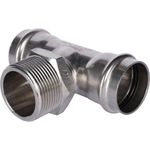 ROMMER Тройник с НР 35x1 1/4" из нержавеющей стали прессовой