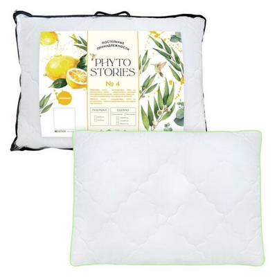 Подушка 50х70 см, эвкалиптовое волокно, Эвкалипт, чех 100% п/э, кант, Phyto Stories