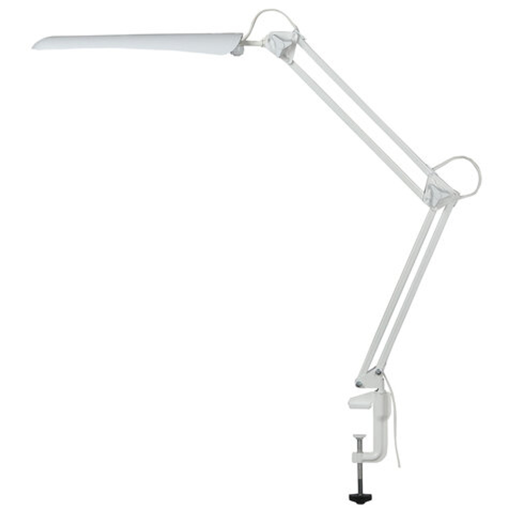 Настольная лампа светильник Гермес на струбцине, СВЕТОДИОДНАЯ, 8 Вт, белый