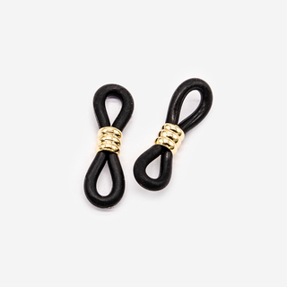 Держатели коннекторы для очков, черный, позолота, пара