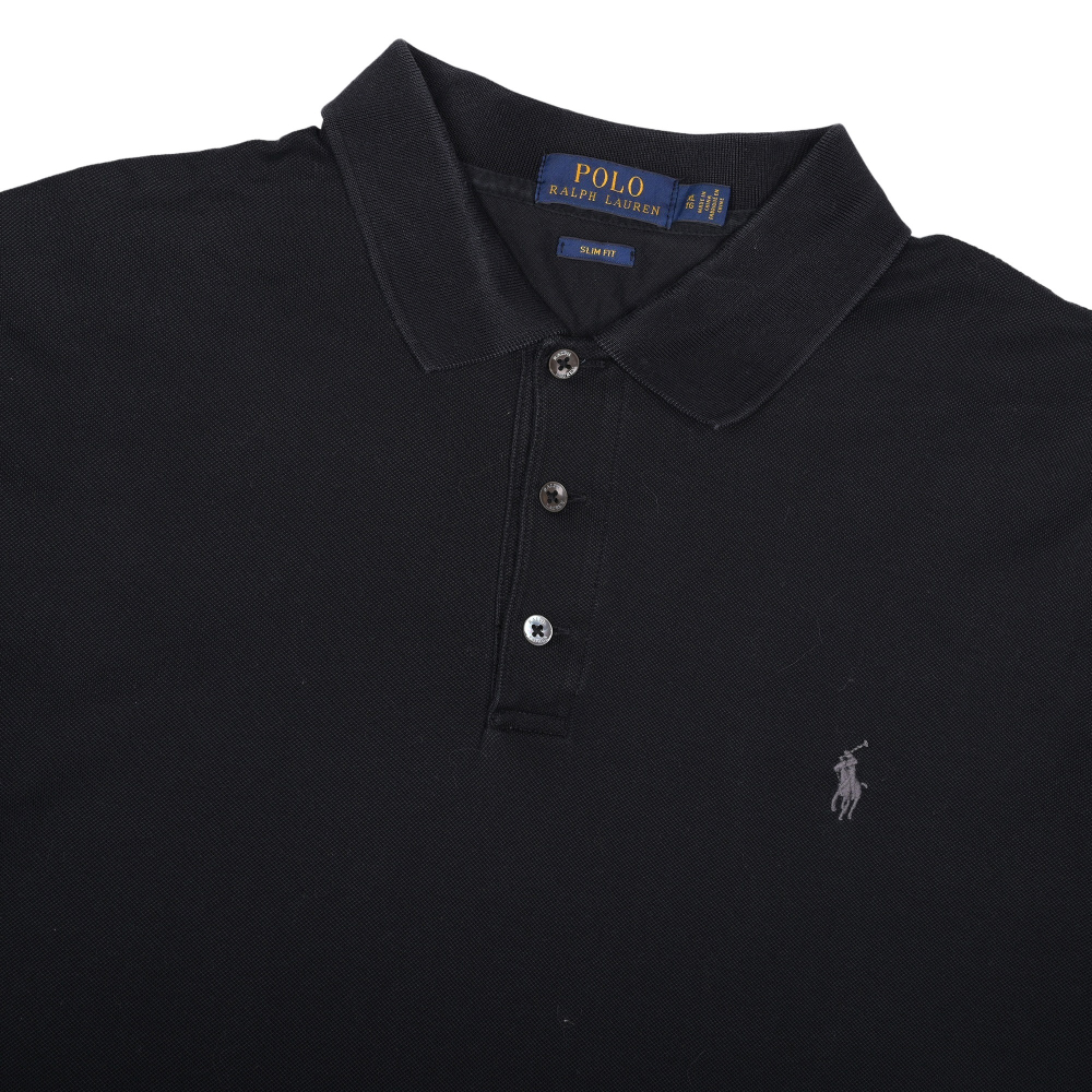 Черное базовое поло Ralph Lauren, XL slim