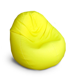 Кресло груша Желтое кожзам