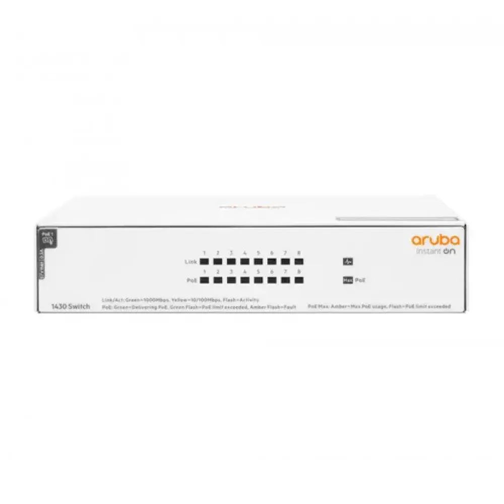 Коммутатор HPE Aruba Instant On 1430-8G PoE, (R8R46A)