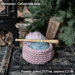 Деревянная клубочница-намотка для пряжи из сибирского кедра. KL14