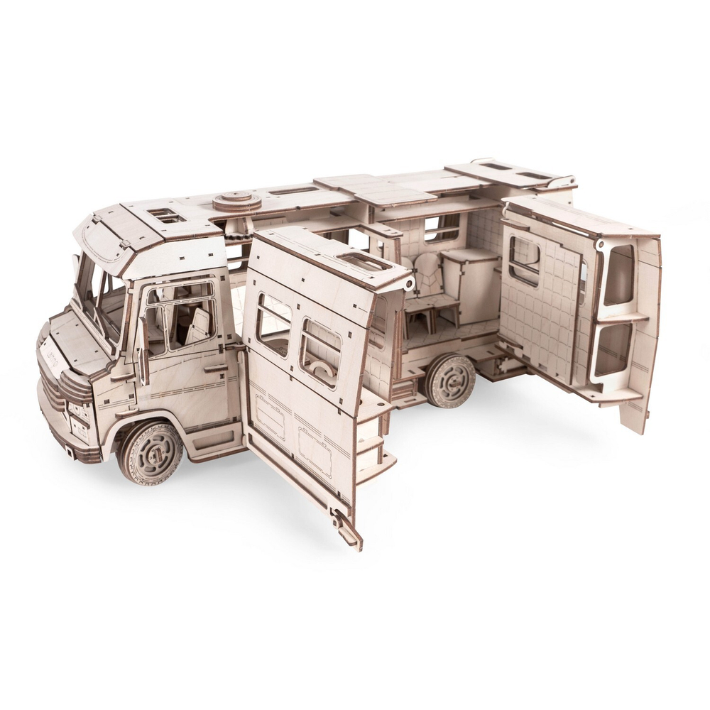 Деревянный конструктор Кукольный дом на колесах - Трейлер-дом "Пикник" (Lemmo)