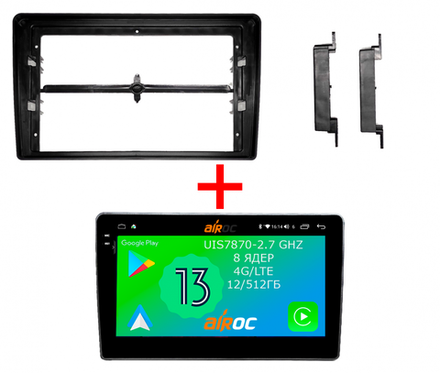 Магнитола для Volkswagen Touareg 2002-2010 (рамка-накладка) - Airoc 2K AU-3703B на Android 13, TS20, 12/512Гб, SIM-слот