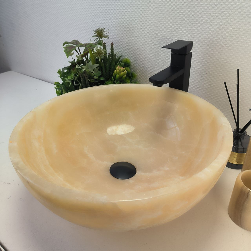 Раковина из оникса Bowl Yellow TinLip BO-62943 45*45*17 39