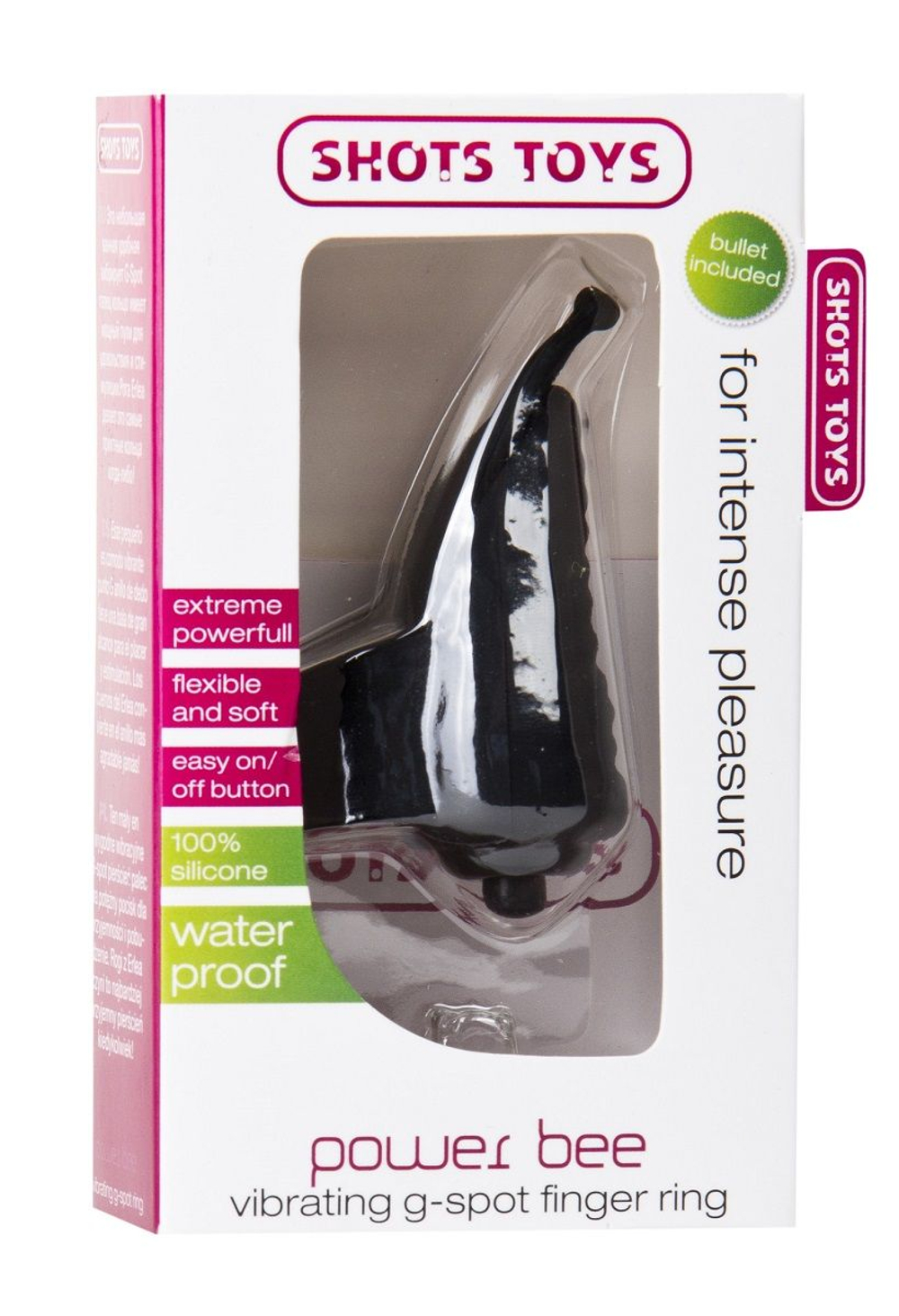 Чёрный вибростимулятор на палец Power Bee Black (Цвет: черный)