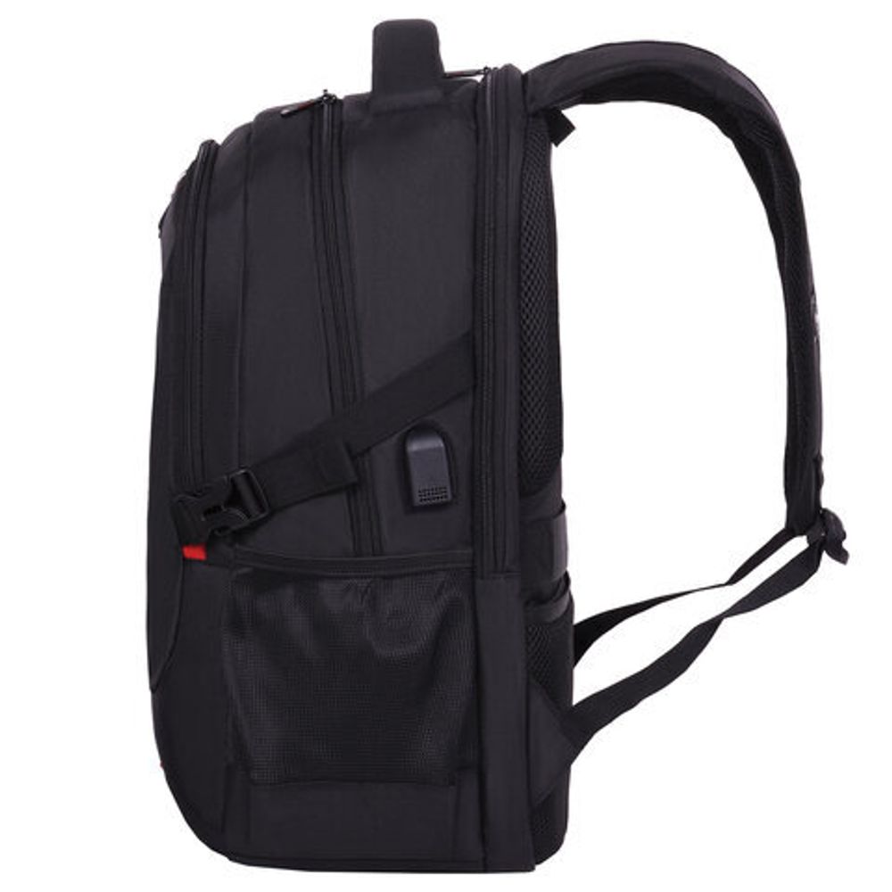 Рюкзак GERMANIUM UPGRADE универсальный, 3 отделения, отделение для ноутбука, USB-порт, "UP-2", черный, 47х33х21 см, 271666