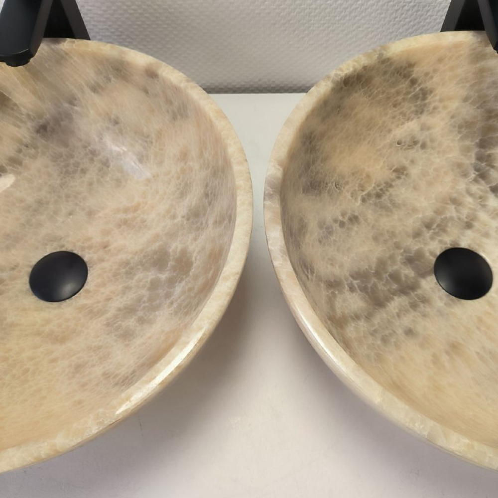 Раковина из оникса ПАРА! Bowl Grey TinLip BO-62977 45*45*17 42