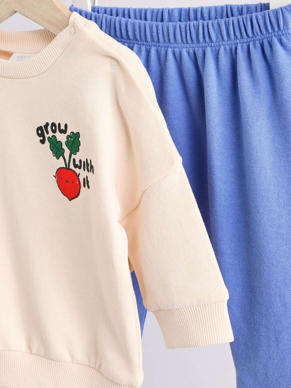 Лонгслив и легинсы в комплекте для малышей Next E48-217, Бежевый, Голубой